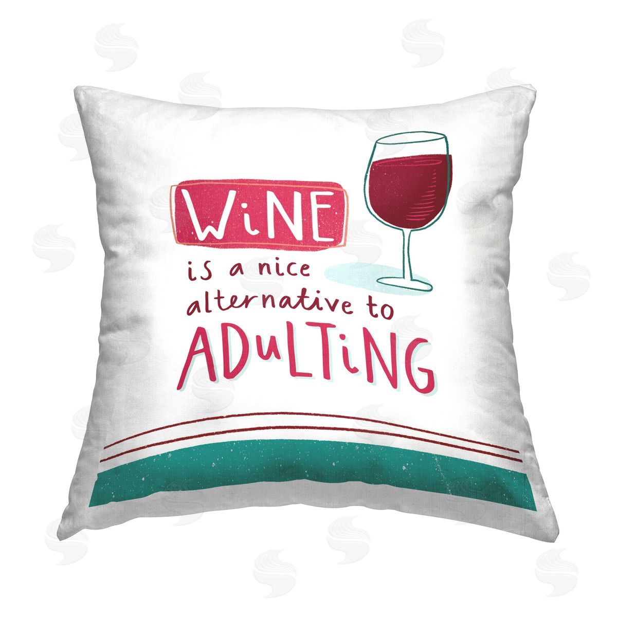 Courtney Morgenstern Funny Wine Phrase Printed Plush Polyester Throw Pillow