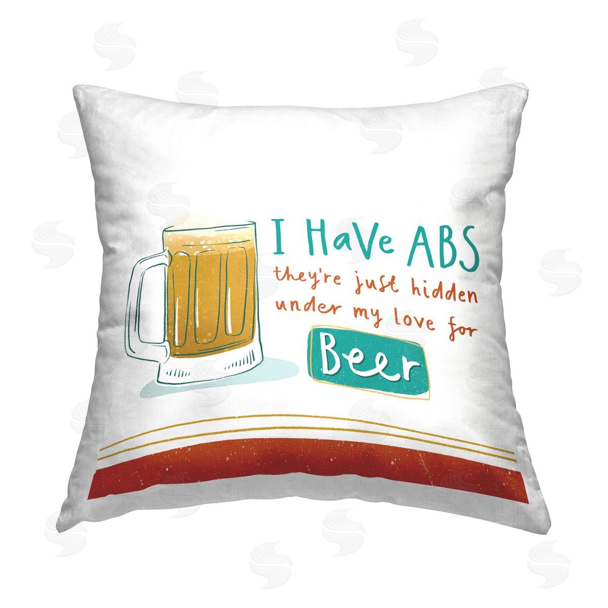 Courtney Morgenstern Funny Beer Phrase Printed Plush Polyester Throw Pillow
