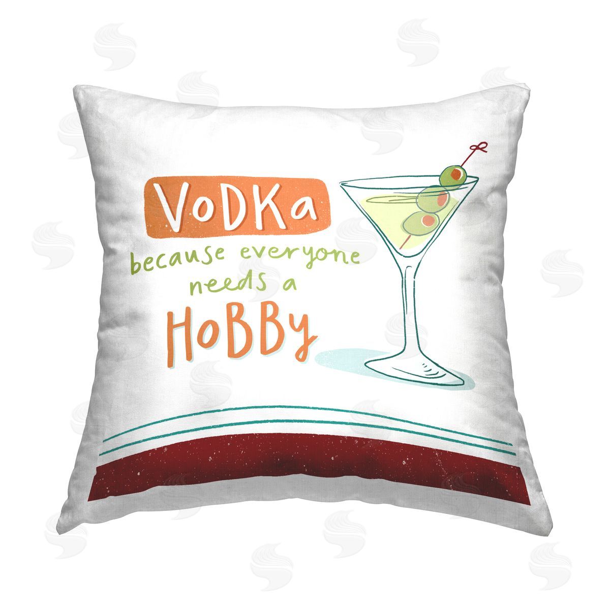 Courtney Morgenstern Funny Vodka Phrase Printed Plush Polyester Throw Pillow