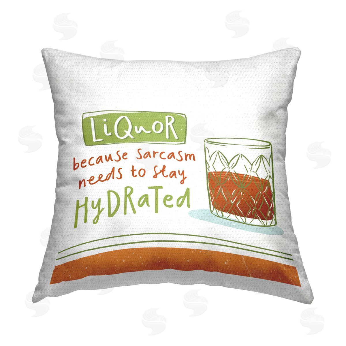 Courtney Morgenstern Funny Liquor Phrase Outdoor Quick-Dry Polyester Printed Throw Pillow