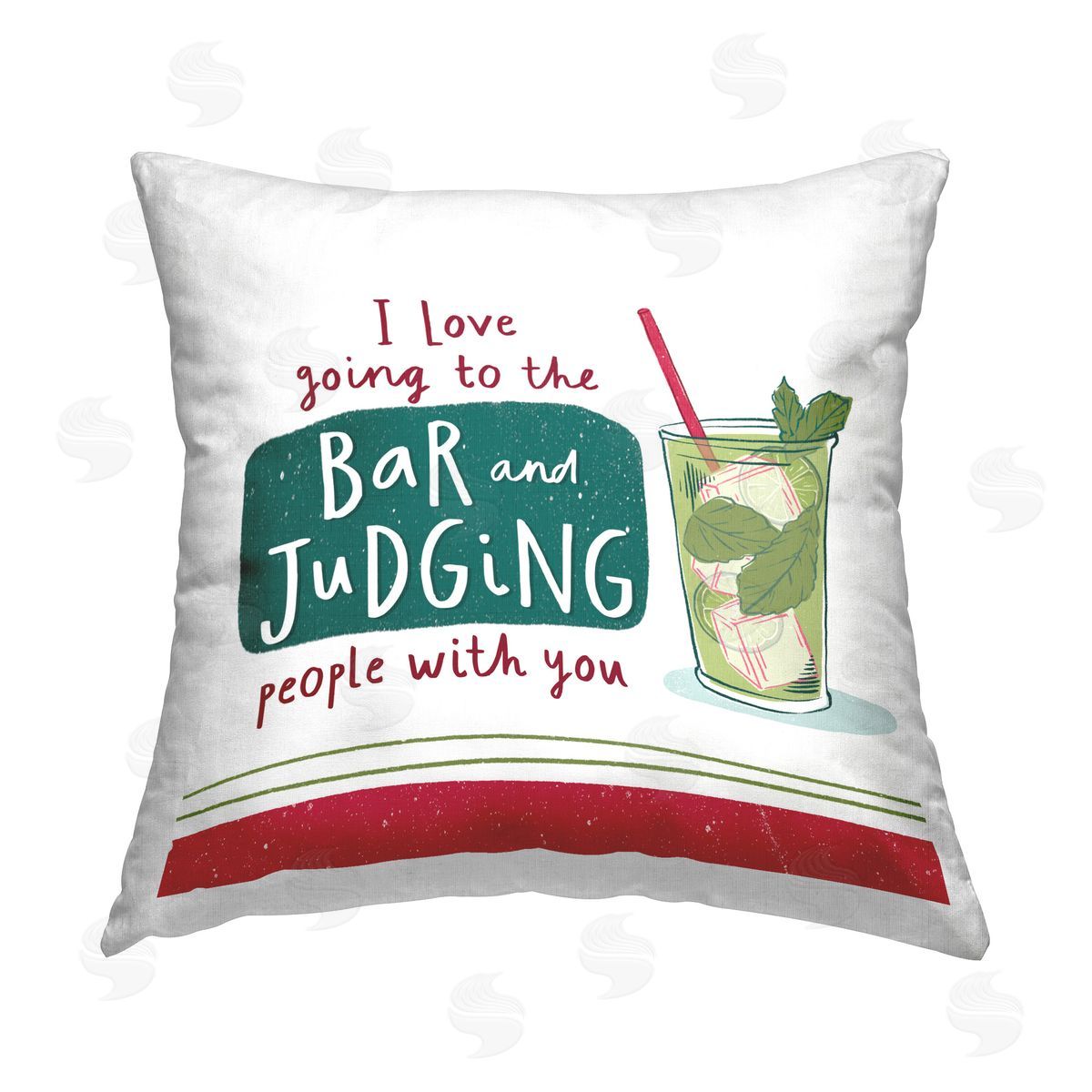 Courtney Morgenstern Judging You Humor Printed Plush Polyester Throw Pillow