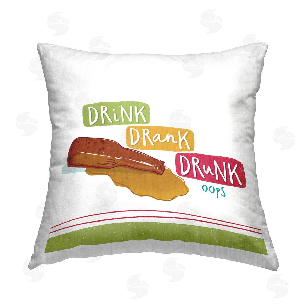 Courtney Morgenstern Drink Drank Drunk Printed Plush Polyester Throw Pillow