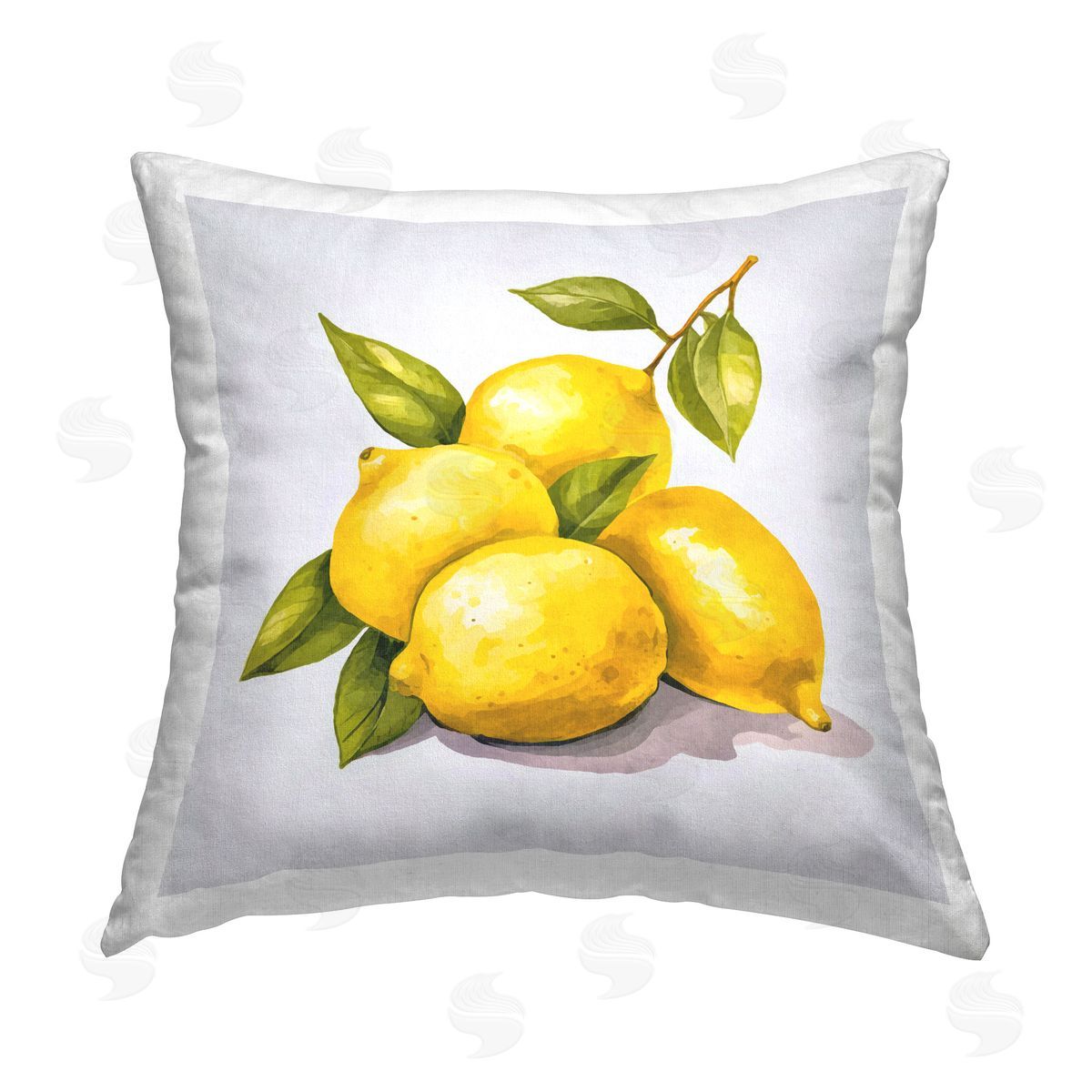 Andrea Haase Lemon Delights Fruit Printed Plush Polyester Throw Pillow