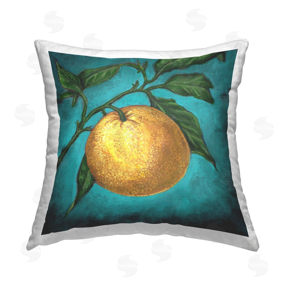 Connie Resch Citrus Fruit on Branch Printed Plush Polyester Throw Pillow