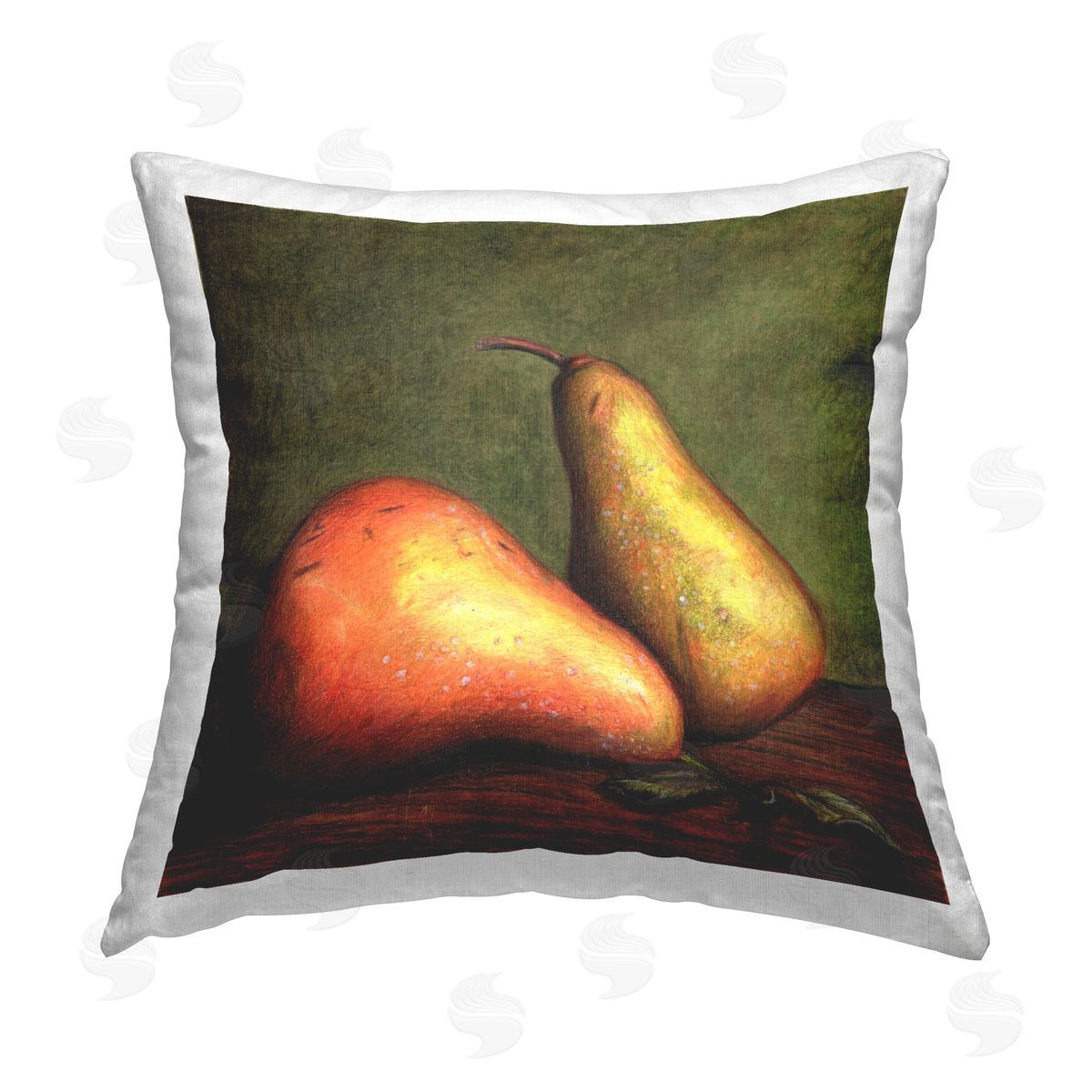 Connie Resch Pears Still Life Printed Plush Polyester Throw Pillow