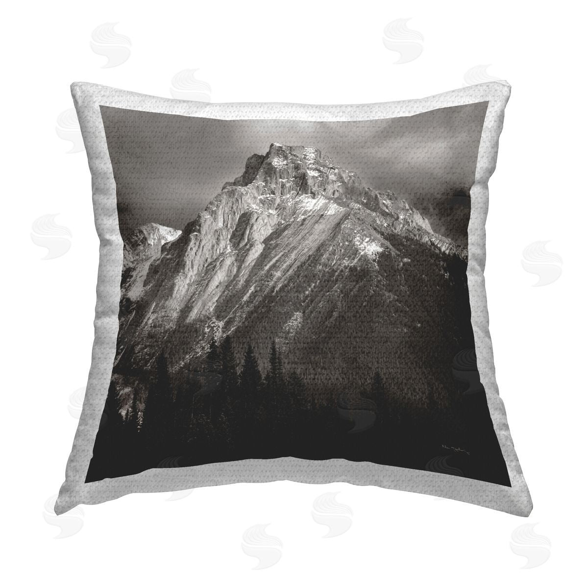 Alan Majchrowicz Canadian Rockies View Outdoor Quick-Dry Polyester Printed Throw Pillow