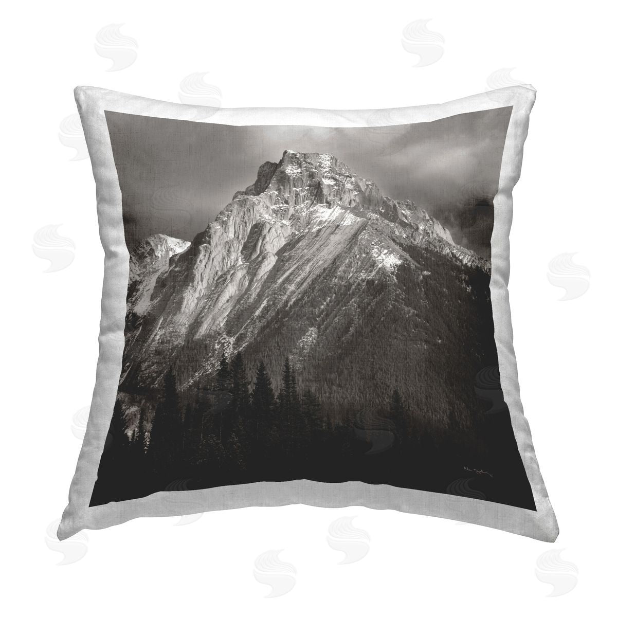 Alan Majchrowicz Canadian Rockies View Printed Plush Polyester Throw Pillow