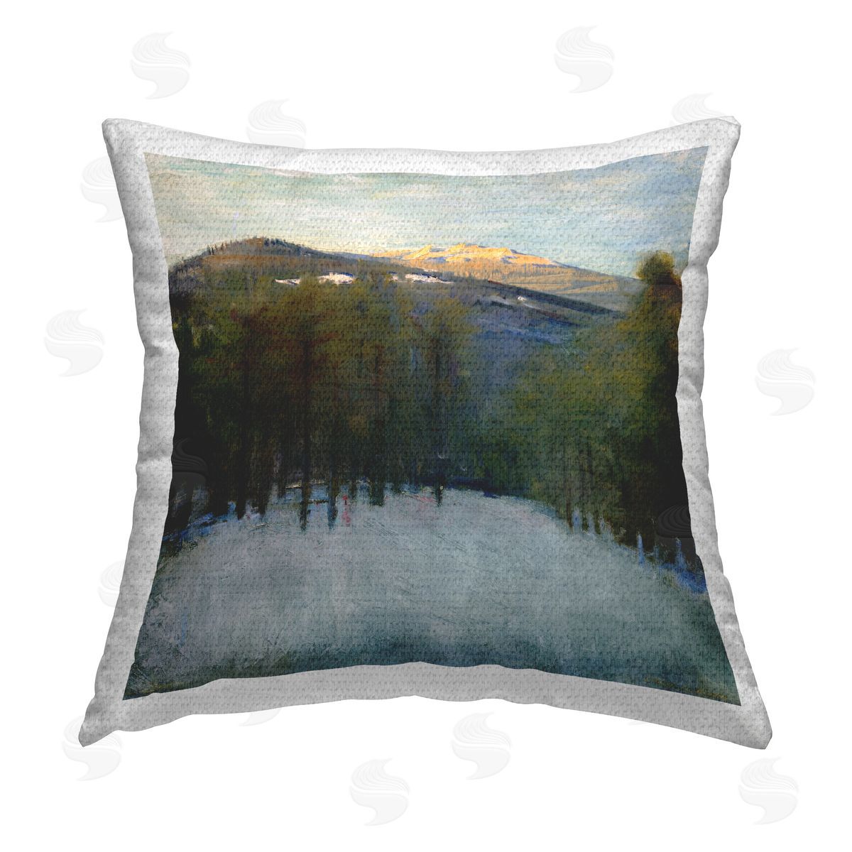 Abbott Handerson Thayer Winter Forest Scene Outdoor Quick-Dry Polyester Printed Throw Pillow