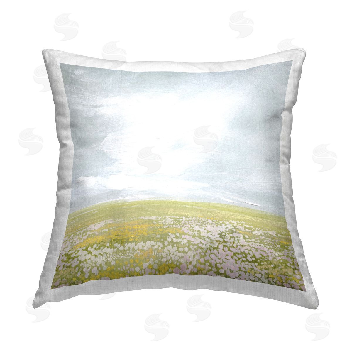 Grace Popp Endless Spring Meadow Printed Plush Polyester Throw Pillow