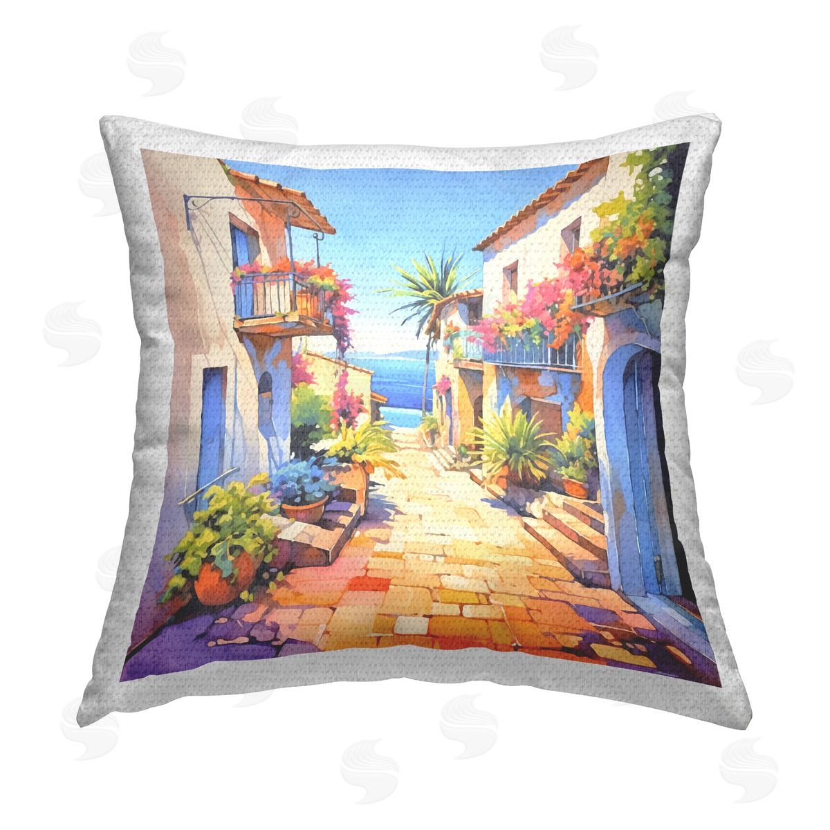 Andrea Haase Scenic Bella Vista Outdoor Quick-Dry Polyester Printed Throw Pillow