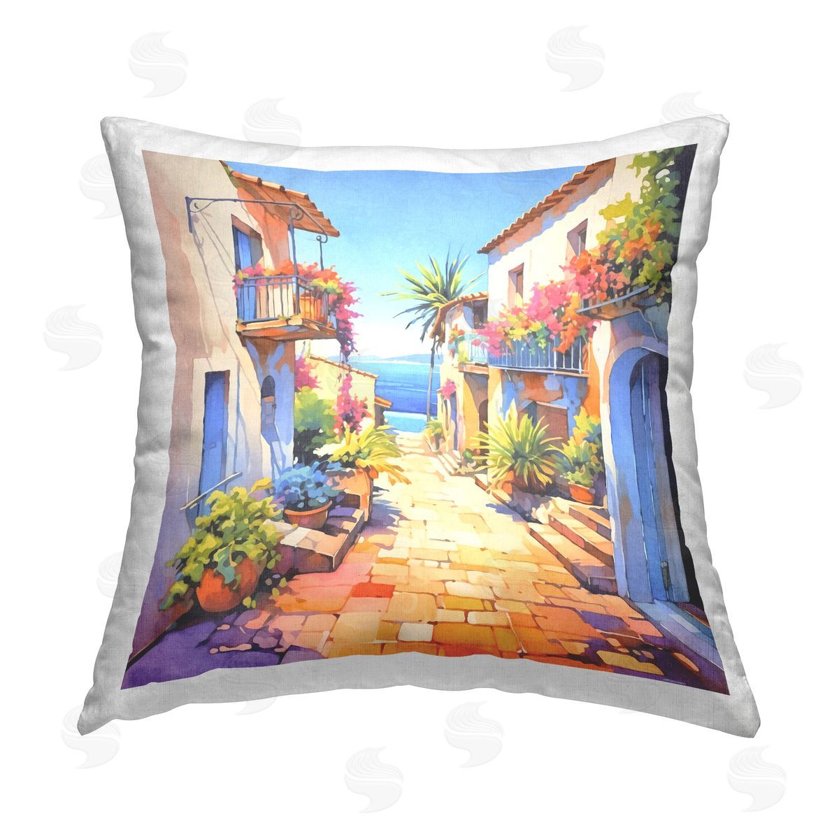 Andrea Haase Scenic Bella Vista Printed Plush Polyester Throw Pillow