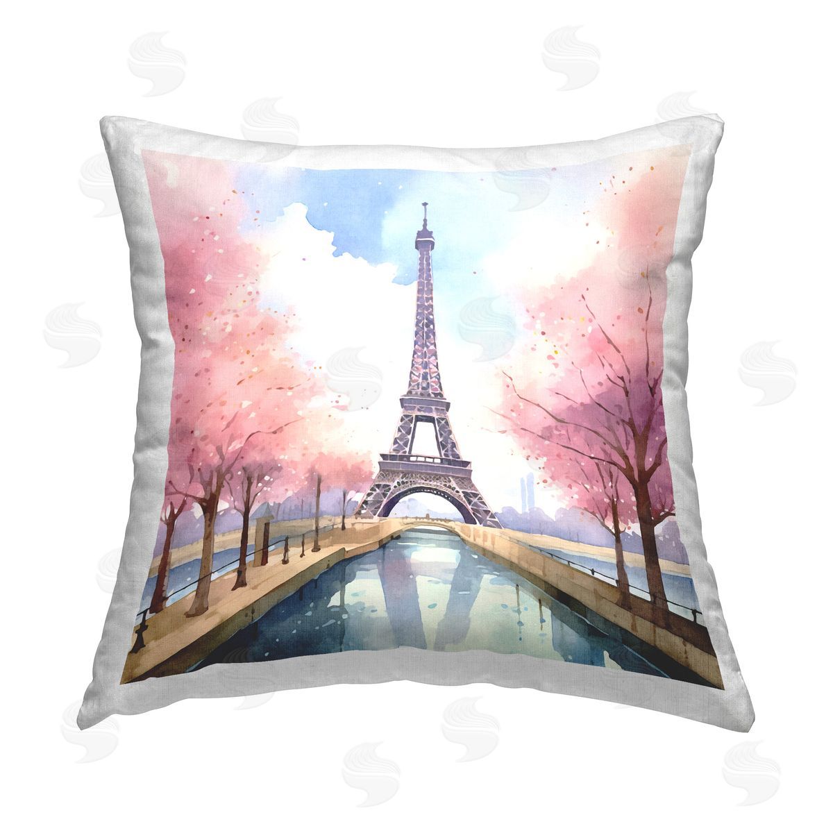 Andrea Haase Paris Rendezvous Scene Printed Plush Polyester Throw Pillow