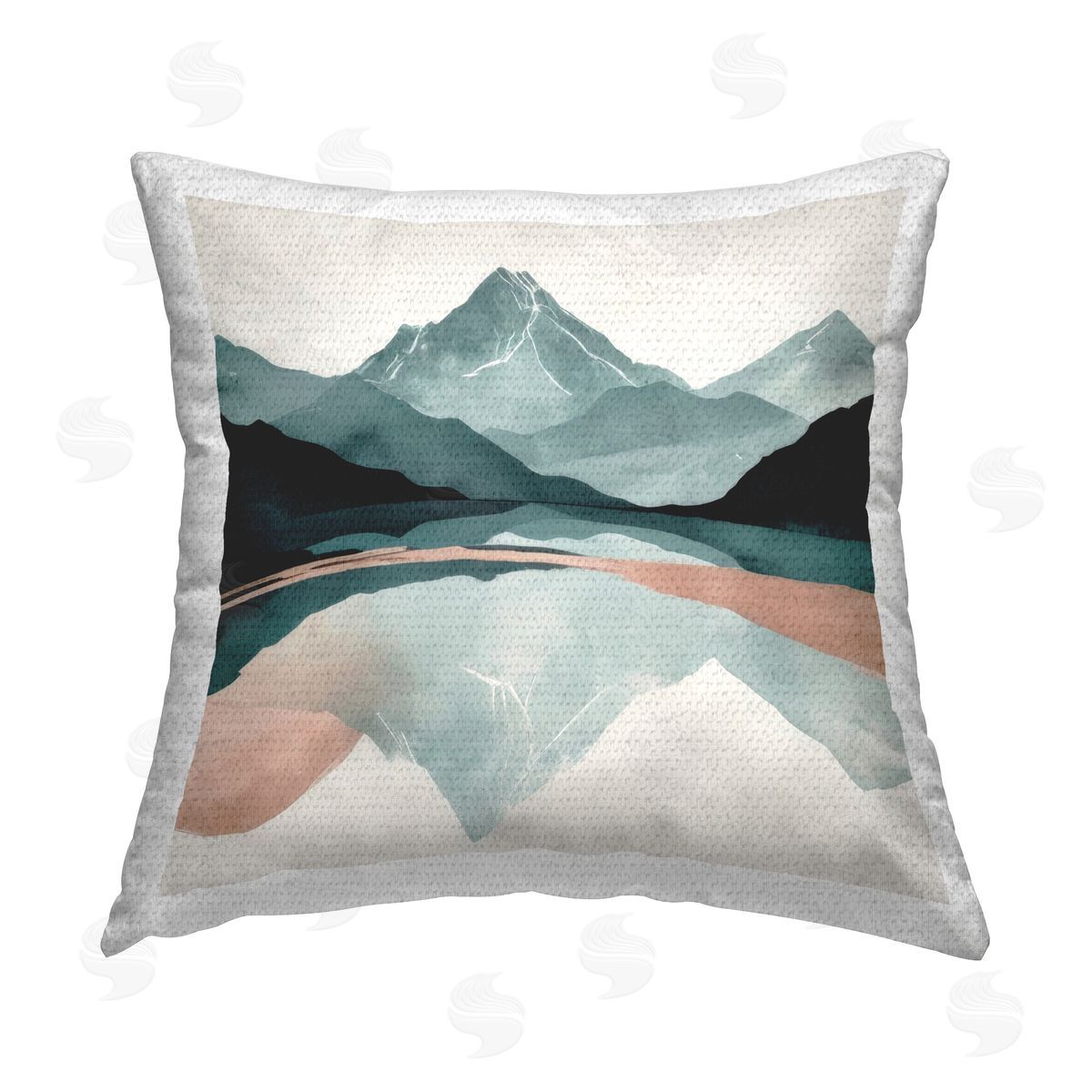 Denise Dundon Reflections of High Peaks Outdoor Quick-Dry Polyester Printed Throw Pillow