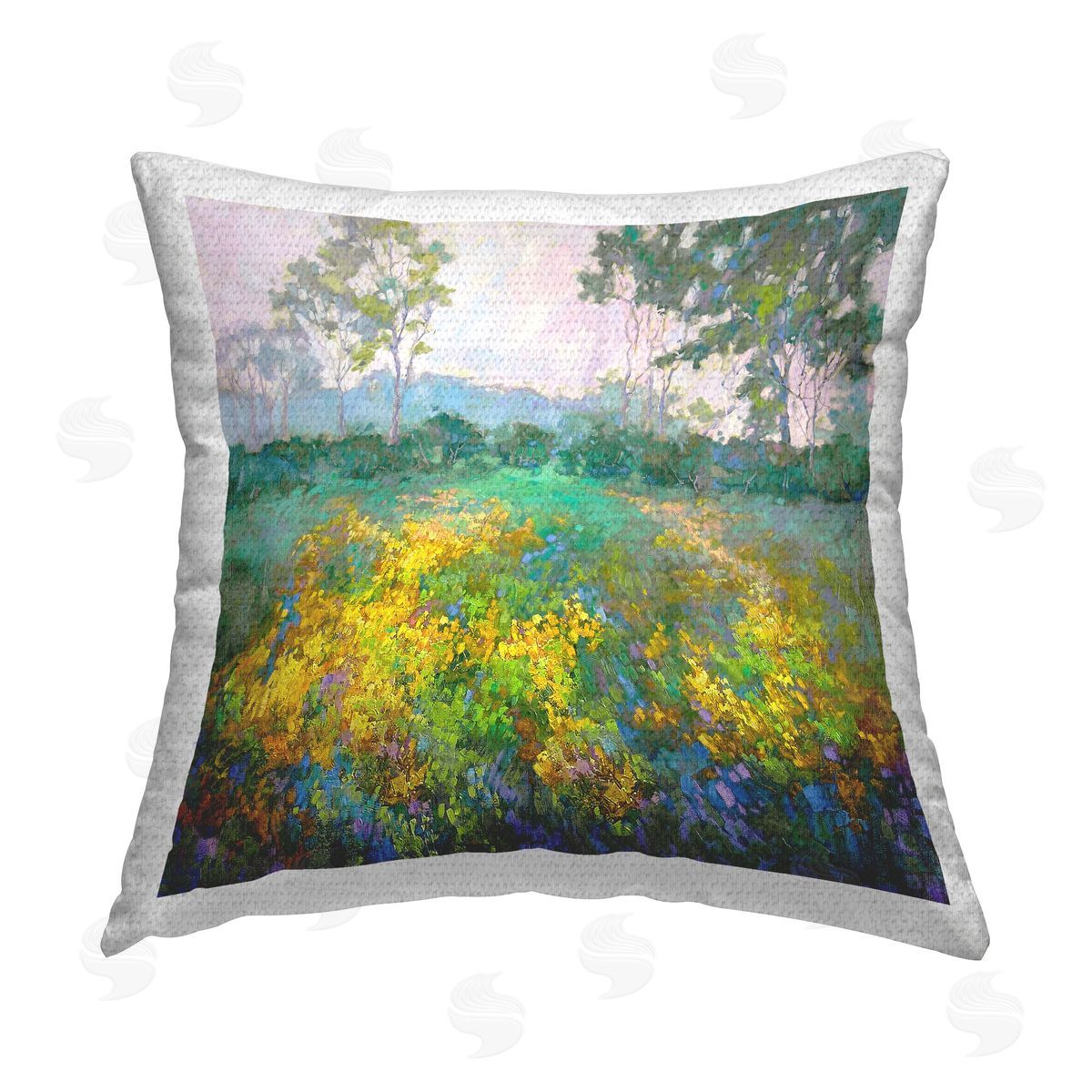 Barbara Schilling Complex Meadow Terrain Outdoor Quick-Dry Polyester Printed Throw Pillow