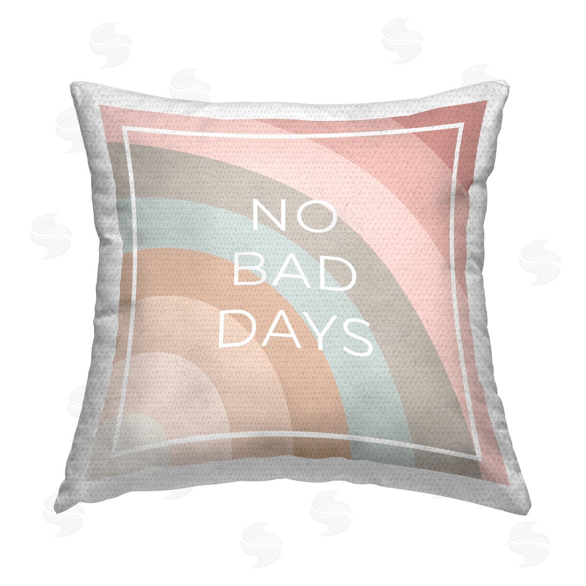 Anna Quach No Bad Days Rainbow Outdoor Quick-Dry Polyester Printed Throw Pillow
