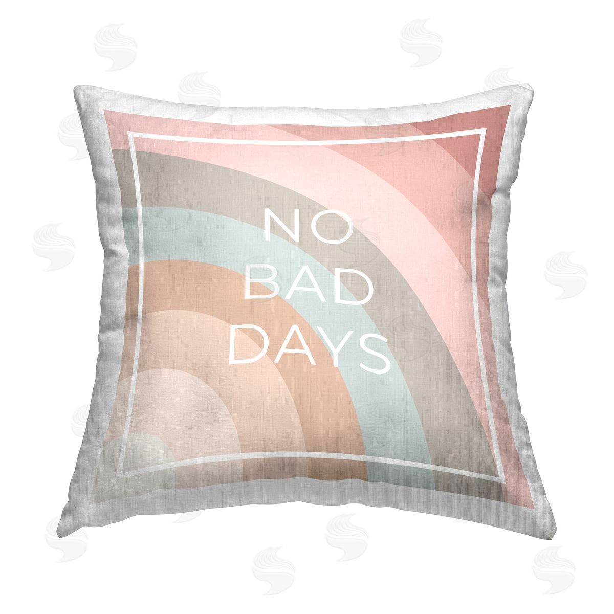 Anna Quach No Bad Days Rainbow Printed Plush Polyester Throw Pillow
