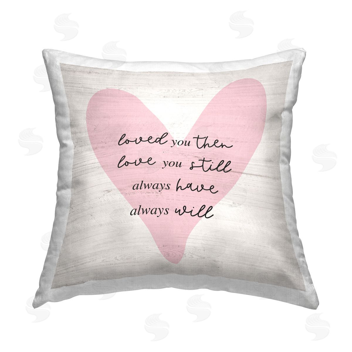 Natalie Carpentieri Love You Still Heart Printed Plush Polyester Throw Pillow