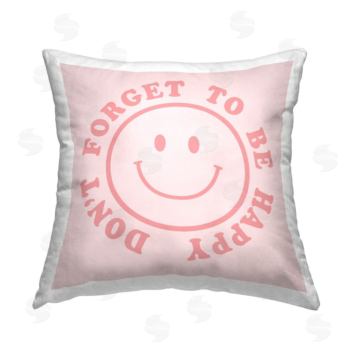 CAD Designs Don't Forget Be Happy Printed Plush Polyester Throw Pillow