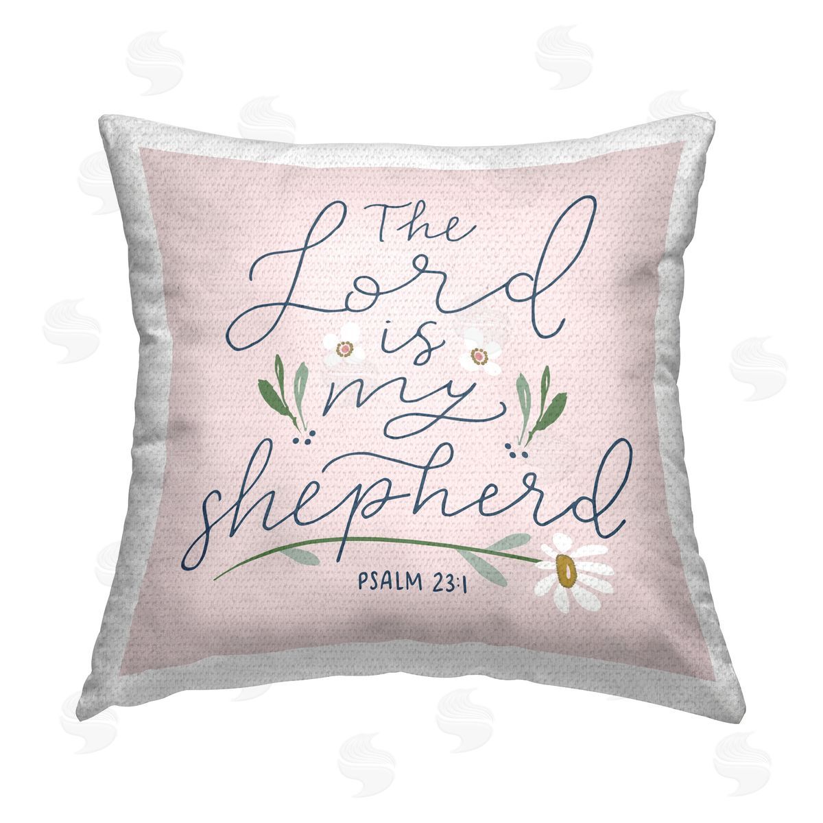 Blue Chair Blessing Lord Is My Shepherd Outdoor Quick-Dry Polyester Printed Throw Pillow