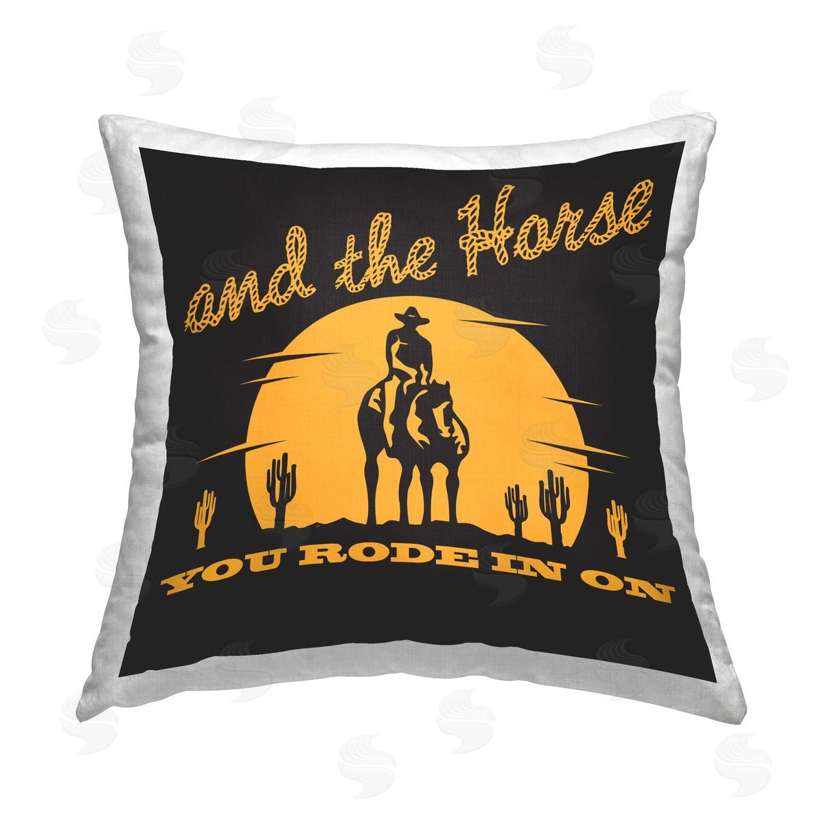 Jedco Brands Inc. Horse You Rode In On Printed Plush Polyester Throw Pillow