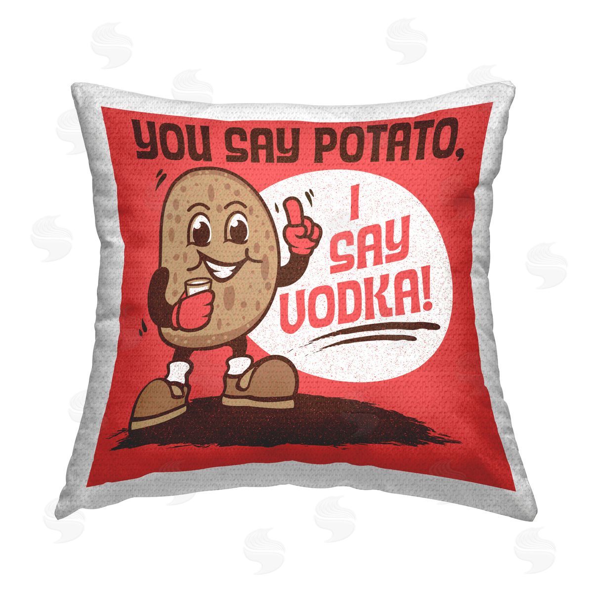 Jedco Brands Inc. Potato & Vodka Outdoor Quick-Dry Polyester Printed Throw Pillow