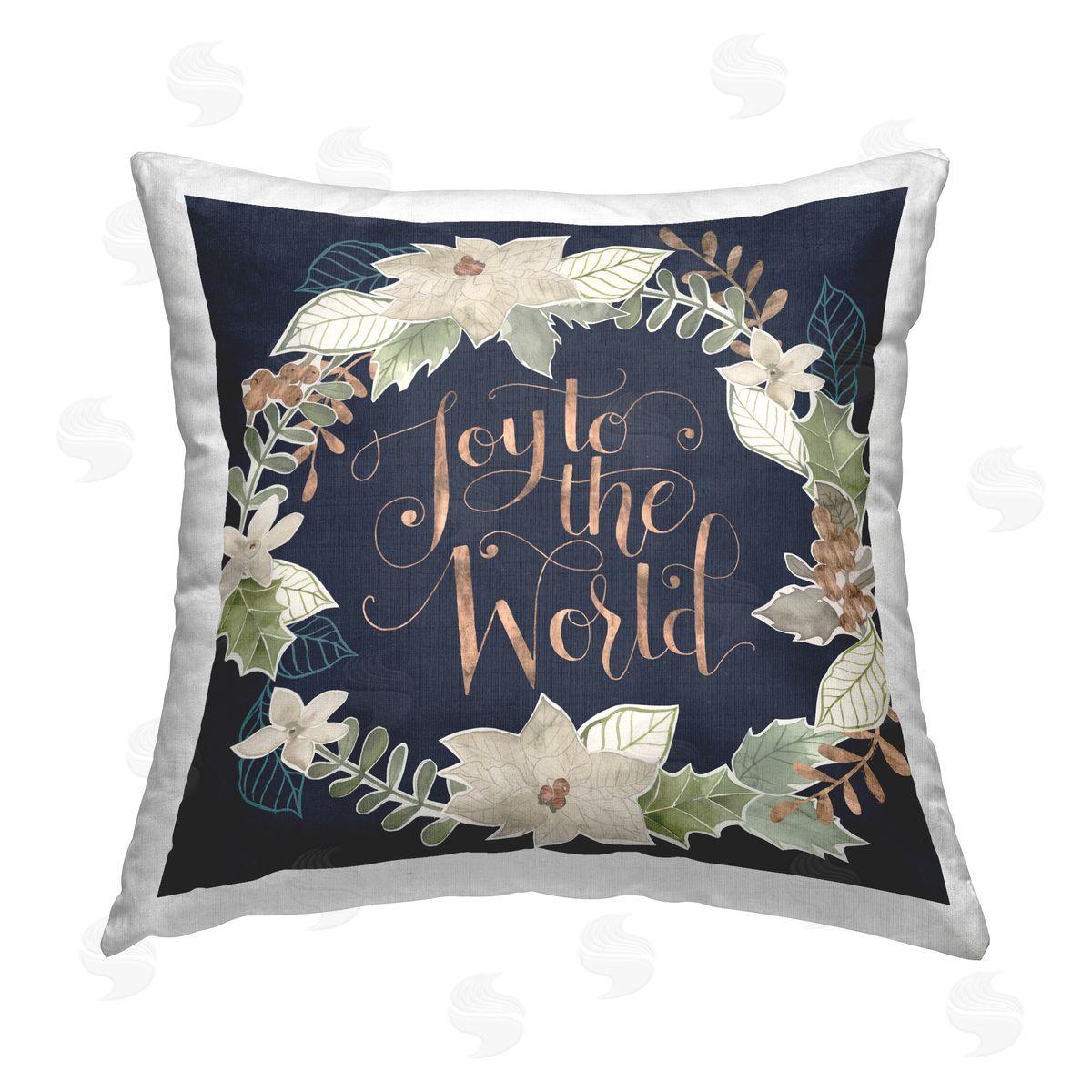 Grace Popp Joy To The World Printed Plush Polyester Throw Pillow