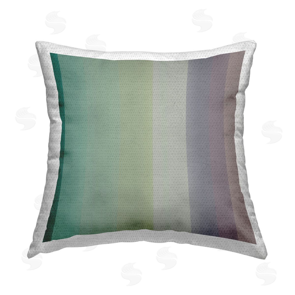 Third & Wall Studios Green & Purple Gradient Outdoor Quick-Dry Polyester Printed Throw Pillow