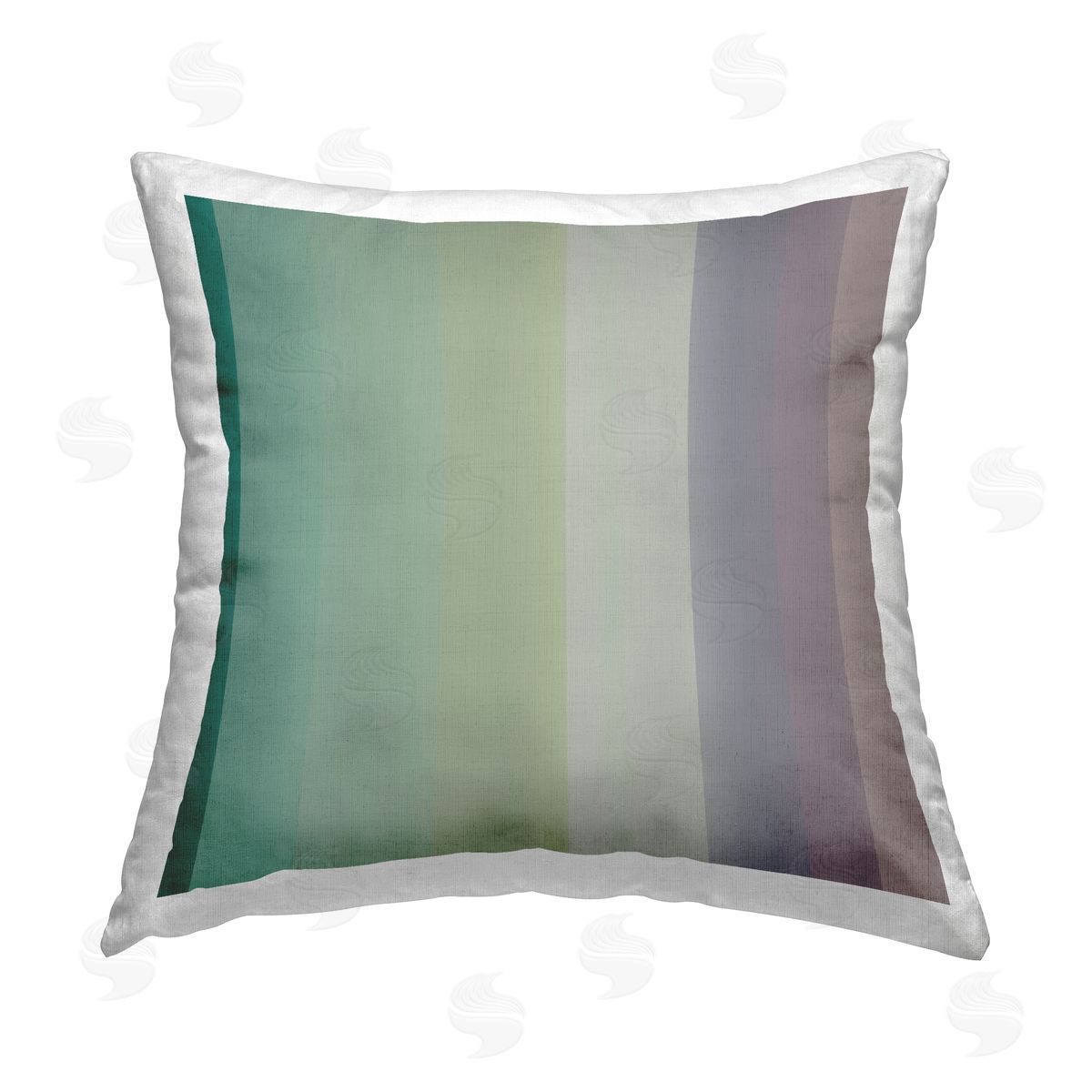Third & Wall Studios Green & Purple Gradient Printed Plush Polyester Throw Pillow