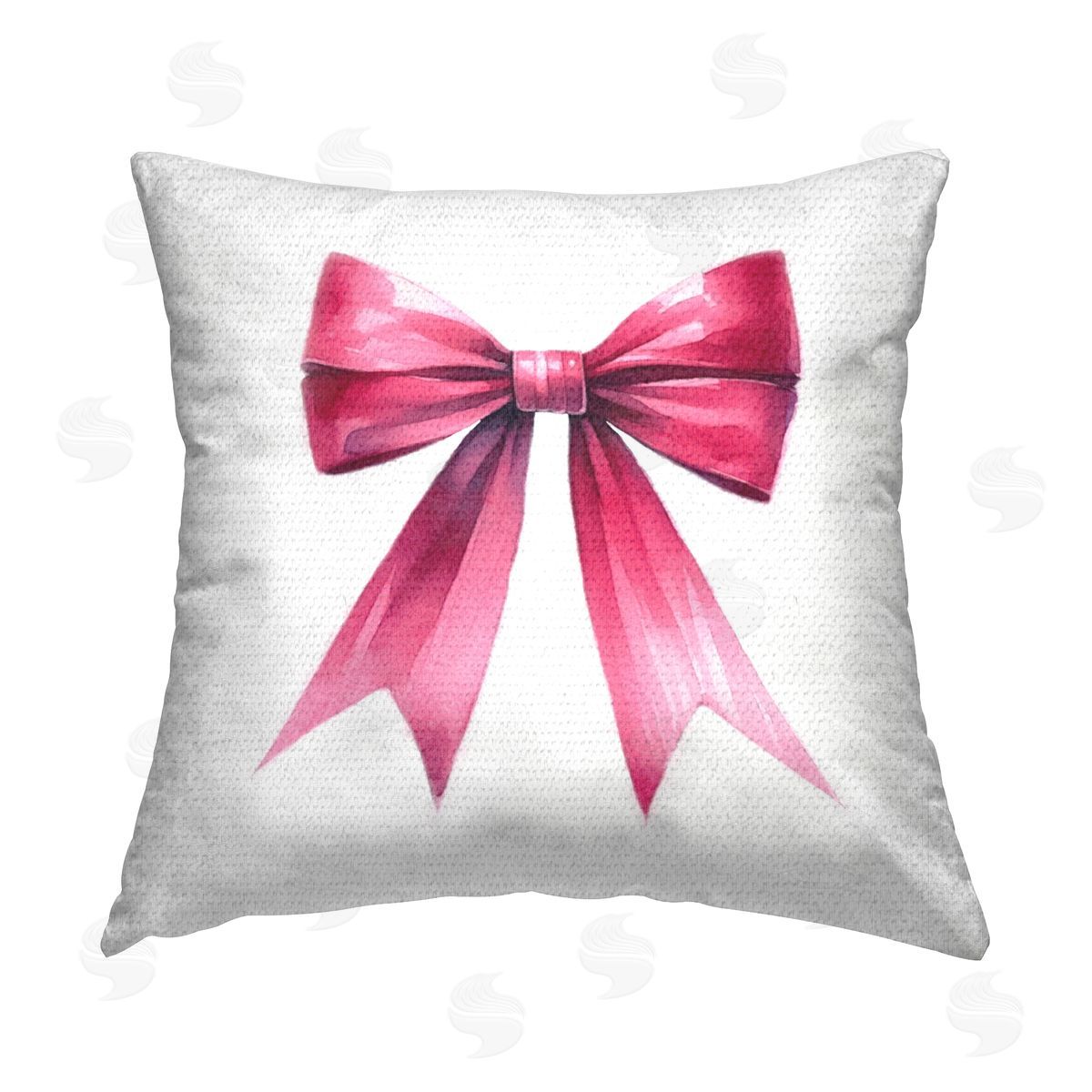 Amanda Greenwood Dark Magenta Ribbon Outdoor Quick-Dry Polyester Printed Throw Pillow