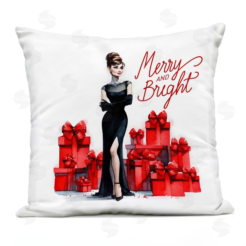 Amanda Greenwood Glam Merry & Bright Outdoor Quick-Dry Polyester Printed Throw Pillow