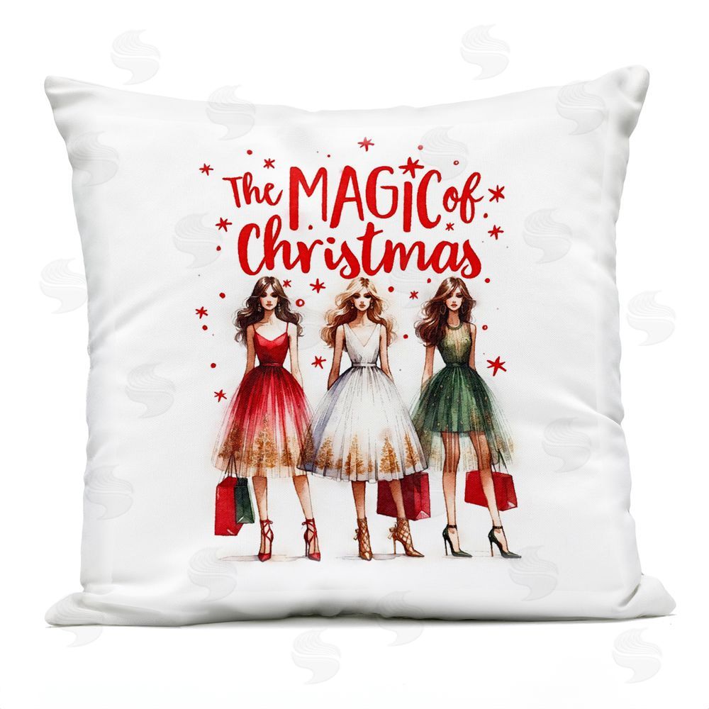 Amanda Greenwood Glam Magic Of Christmas Outdoor Quick-Dry Polyester Printed Throw Pillow