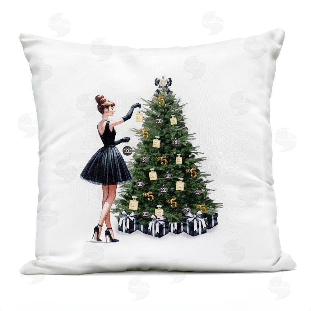 Amanda Greenwood Trendy Christmas Tree Outdoor Quick-Dry Polyester Printed Throw Pillow