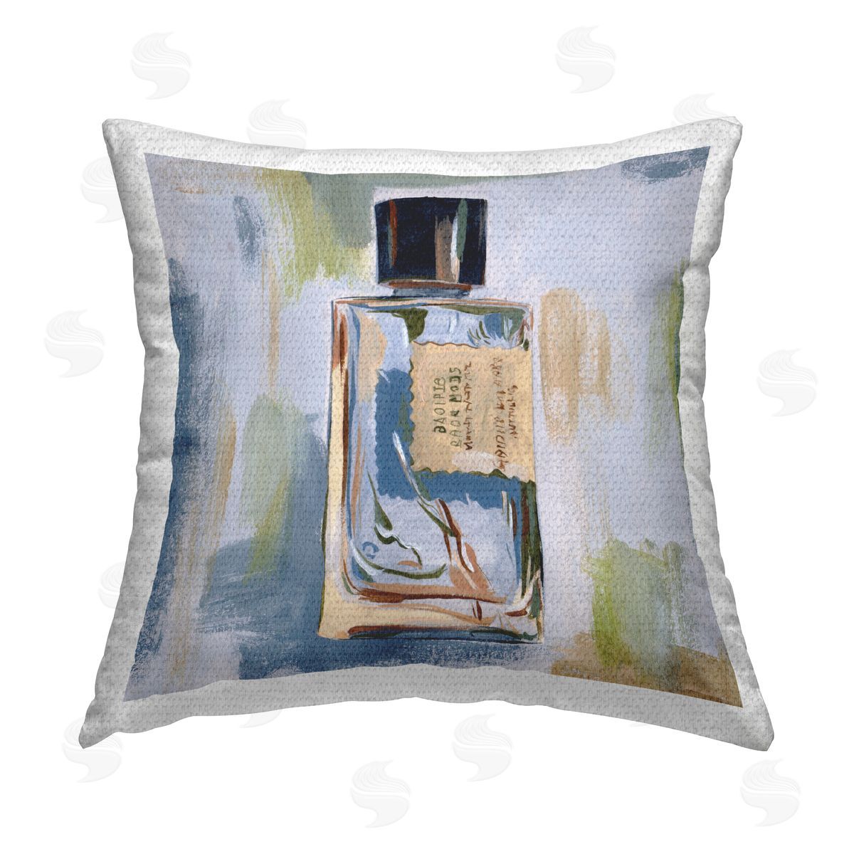 Melissa Wang Makeup Bottle Paint Strokes Outdoor Quick-Dry Polyester Printed Throw Pillow