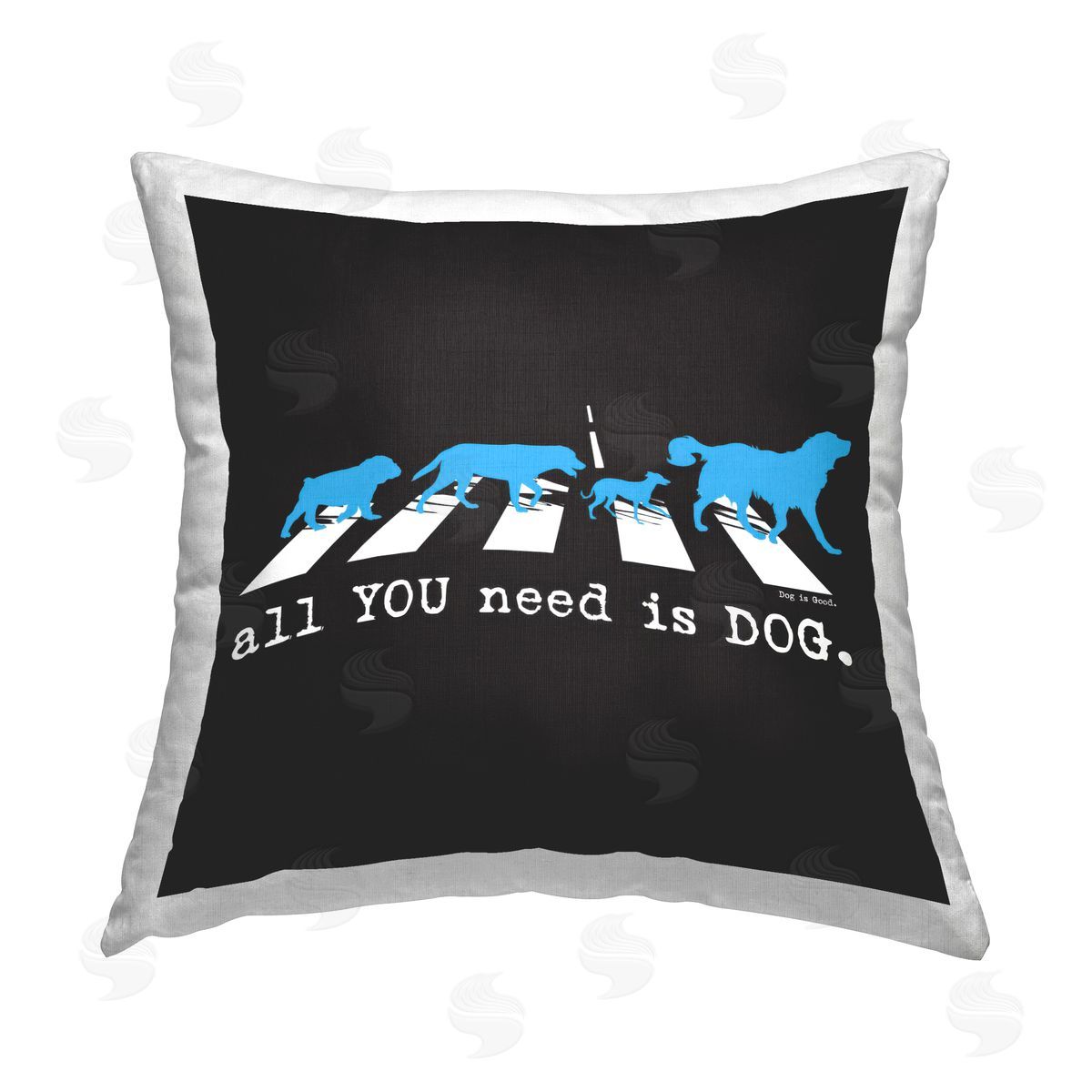 Dog Is Good Need Dog Music Pun Printed Plush Polyester Throw Pillow