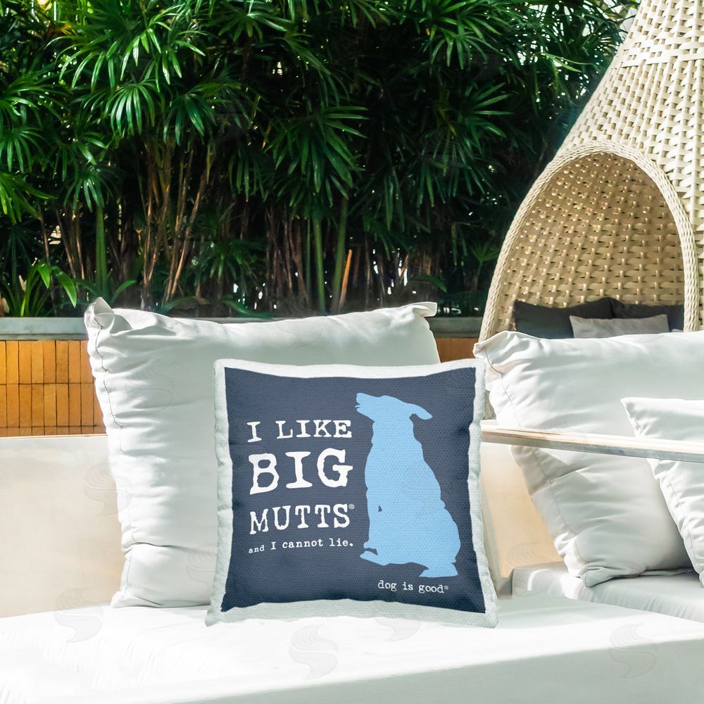 Dog Is Good Like Big Mutts Pet Humor Outdoor Quick-Dry Polyester Printed Throw Pillow in Back Yard