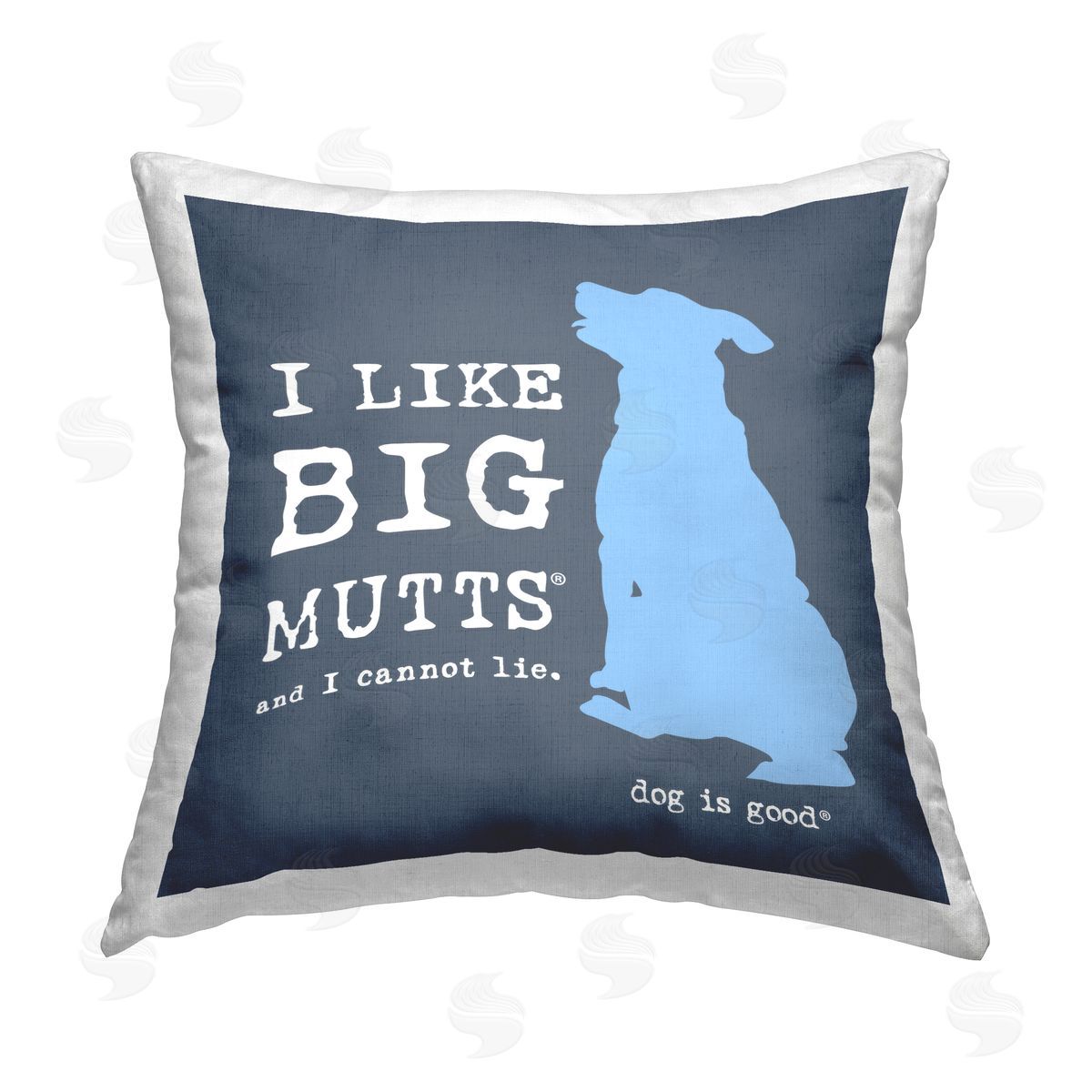 Dog Is Good Like Big Mutts Pet Humor Printed Plush Polyester Throw Pillow