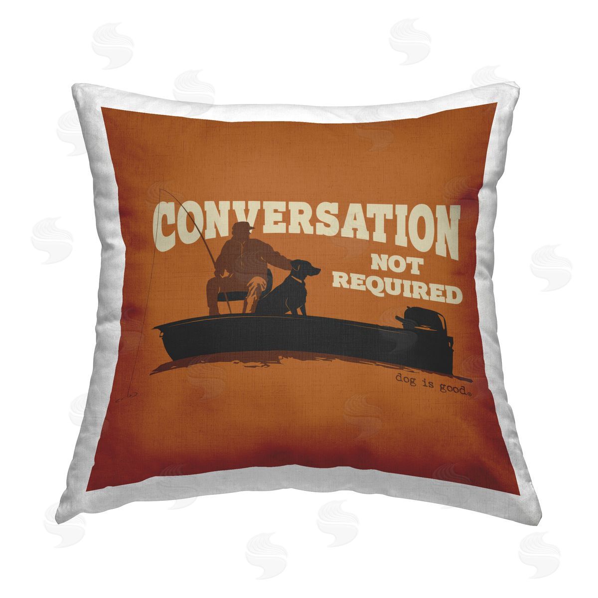 Dog Is Good Conversation Not Required Printed Plush Polyester Throw Pillow