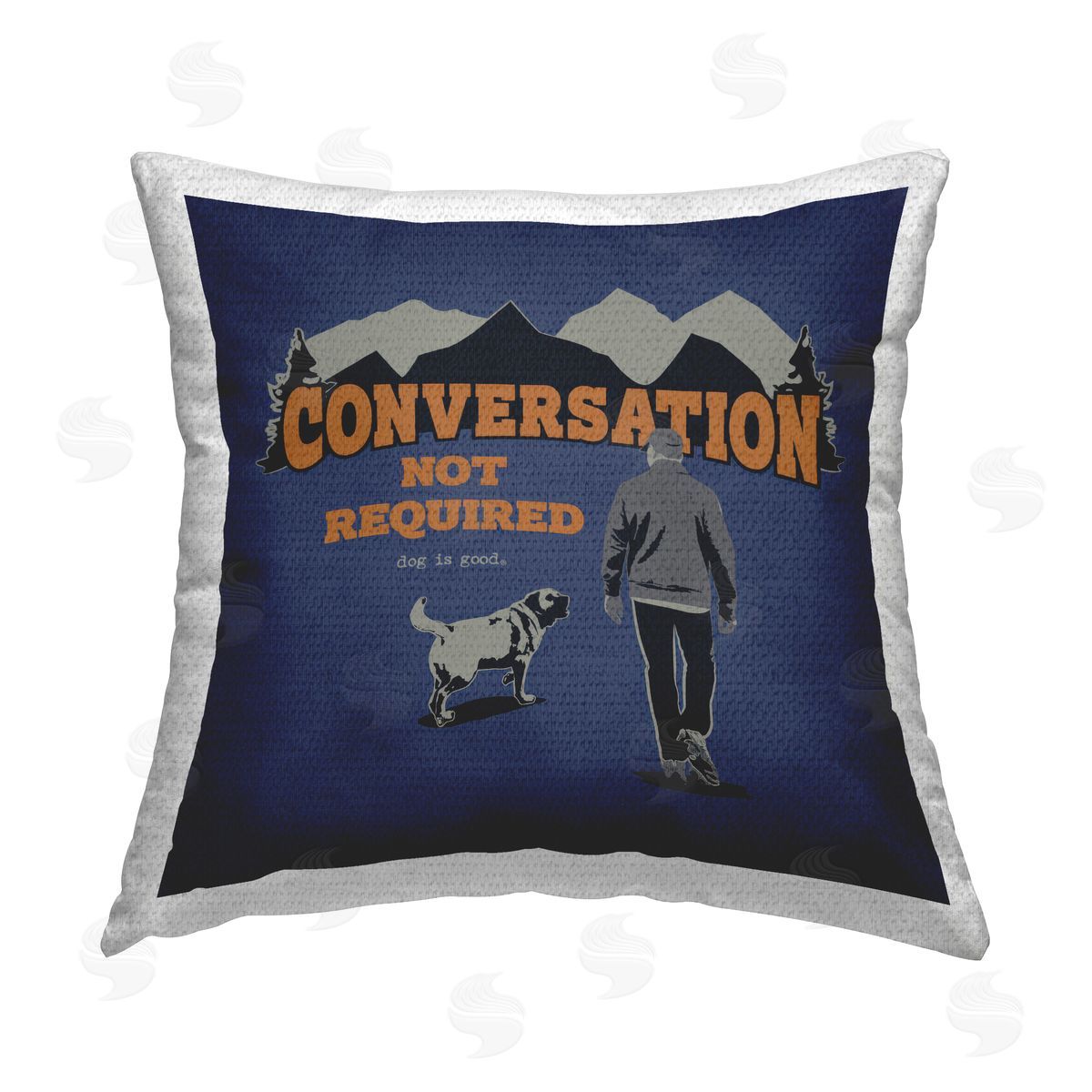 Dog Is Good No Conversation Dog Humor Outdoor Quick-Dry Polyester Printed Throw Pillow
