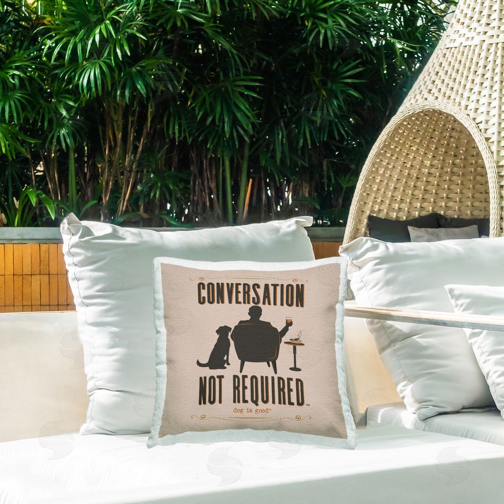 Dog Is Good Whiskey & My Dog Outdoor Quick-Dry Polyester Printed Throw Pillow in Back Yard