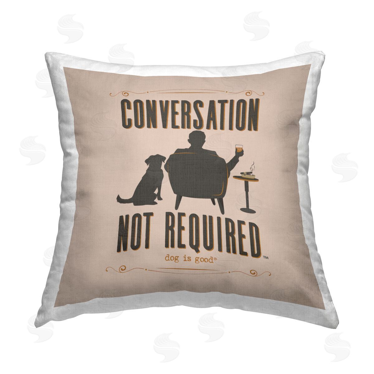 Dog Is Good Whiskey & My Dog Printed Plush Polyester Throw Pillow