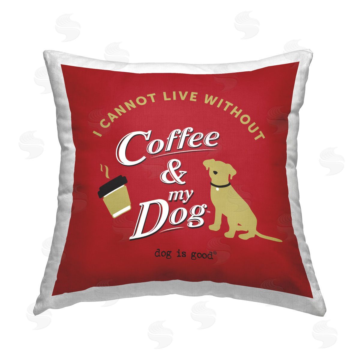 Dog Is Good Coffee & My Dog Printed Plush Polyester Throw Pillow