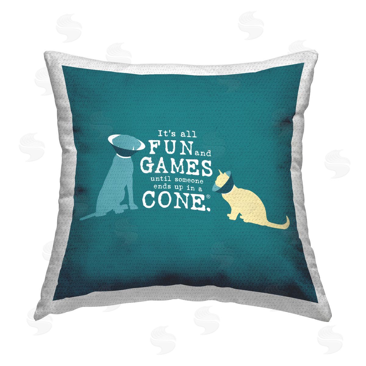 Dog Is Good Funny Cat & Dog Cone Outdoor Quick-Dry Polyester Printed Throw Pillow