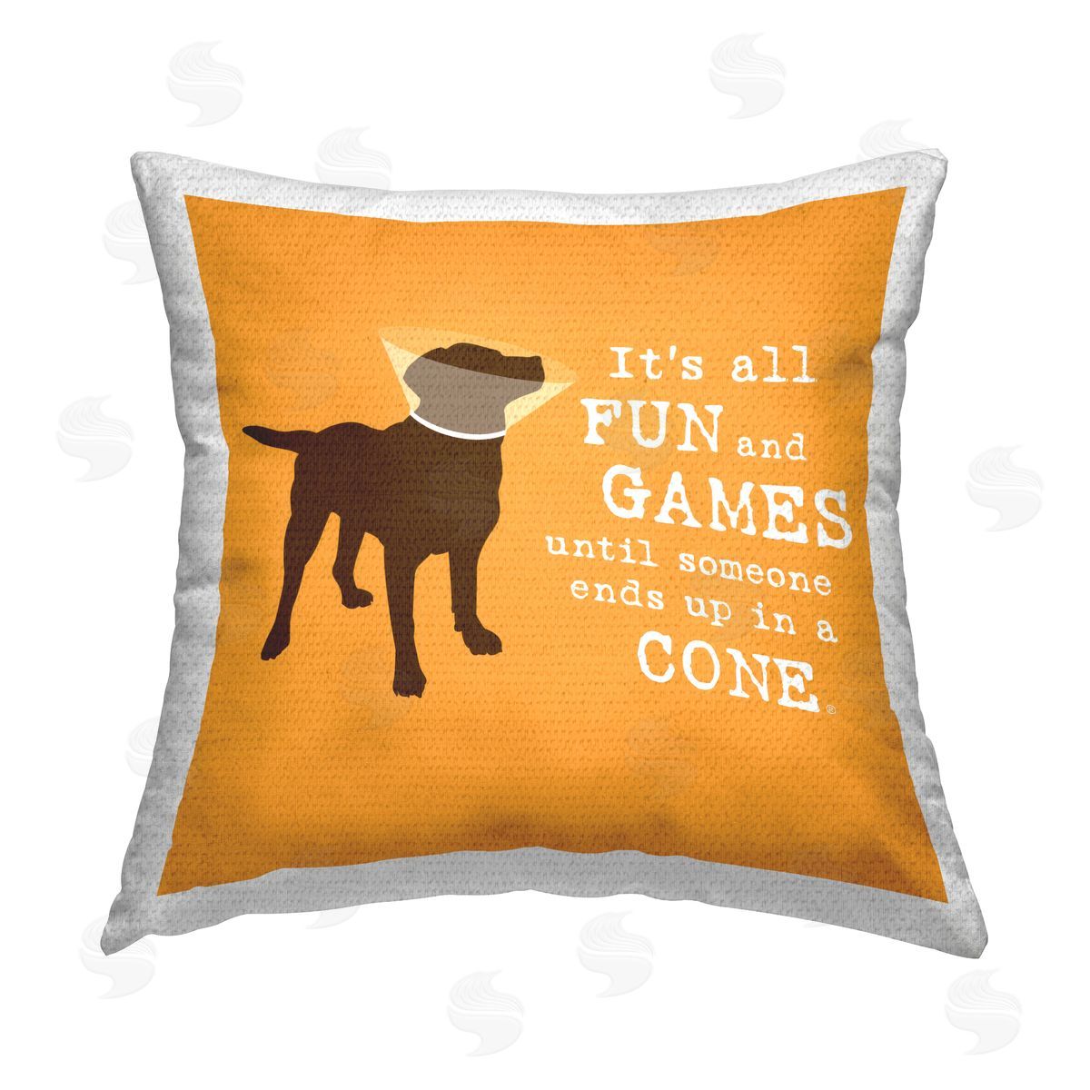 Dog Is Good Fun & Games Cone Outdoor Quick-Dry Polyester Printed Throw Pillow