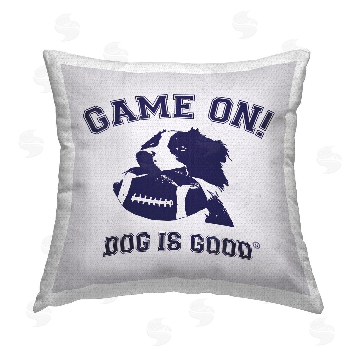 Dog Is Good Game On Dog & Football Outdoor Quick-Dry Polyester Printed Throw Pillow