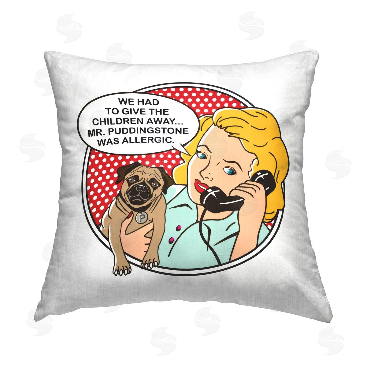 Dog Is Good Dog Allergic to Children Printed Plush Polyester Throw Pillow