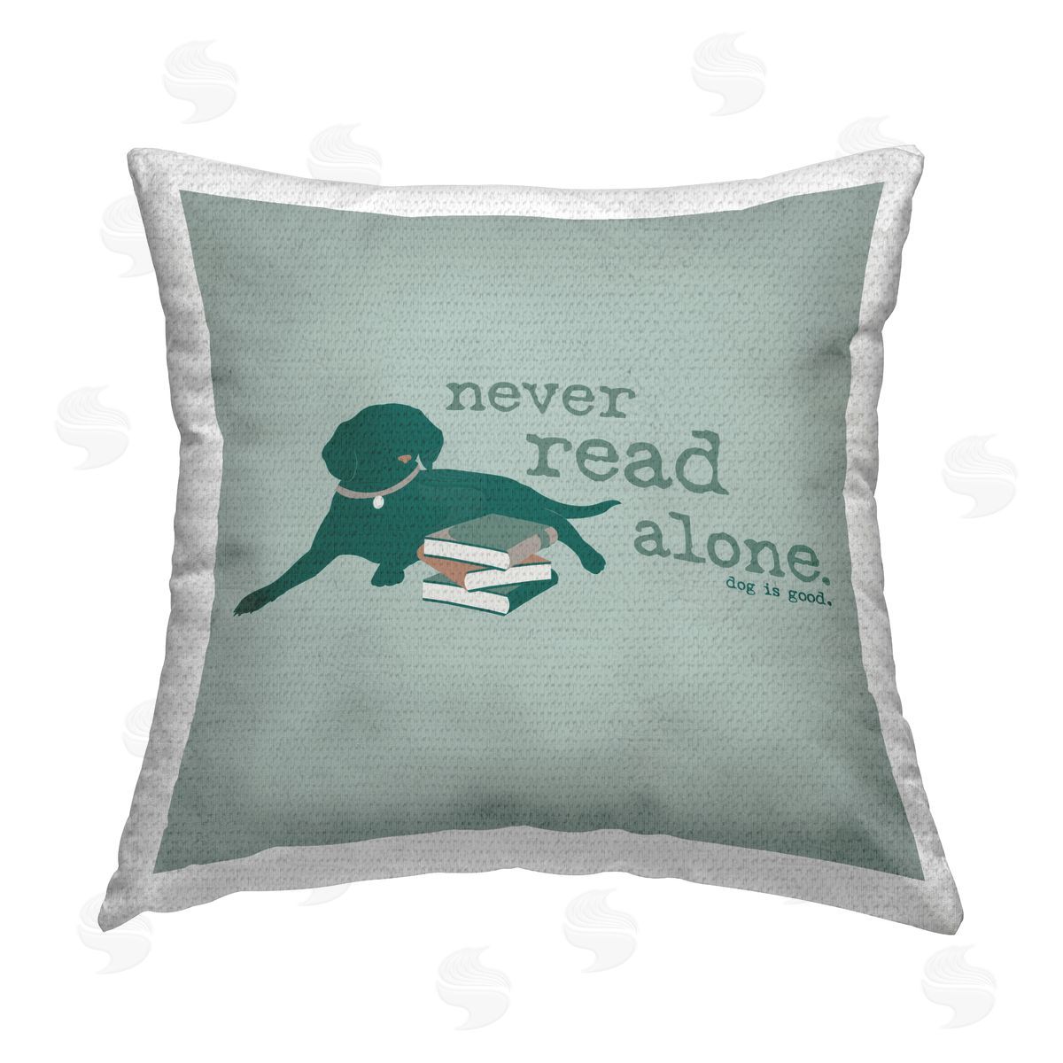 Dog Is Good Never Read Alone Dog Outdoor Quick-Dry Polyester Printed Throw Pillow