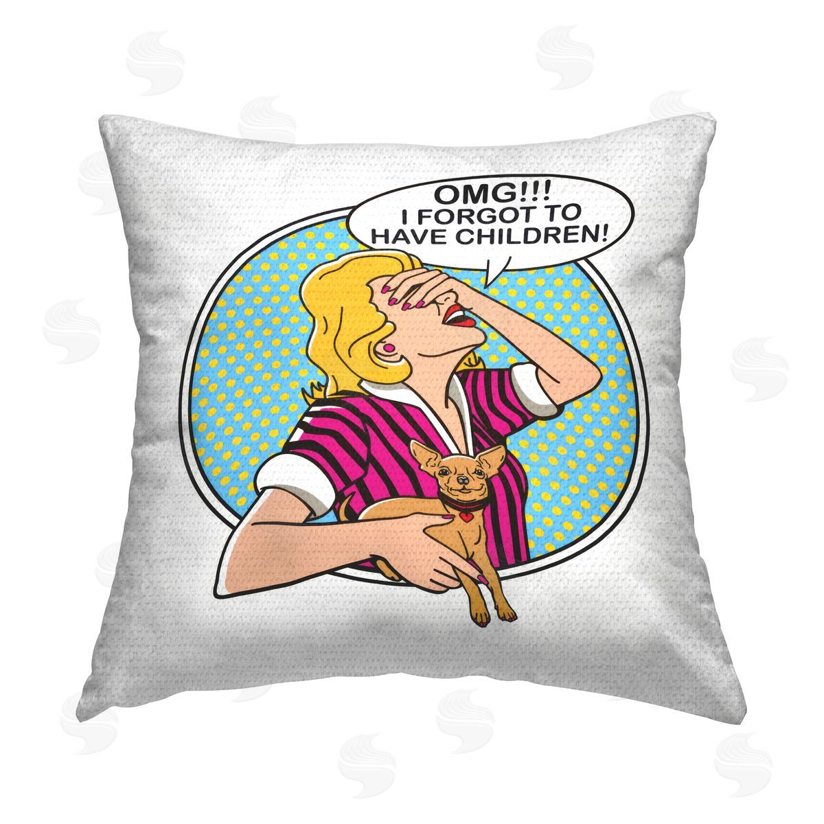 Dog Is Good Forgot To Have Children Outdoor Quick-Dry Polyester Printed Throw Pillow