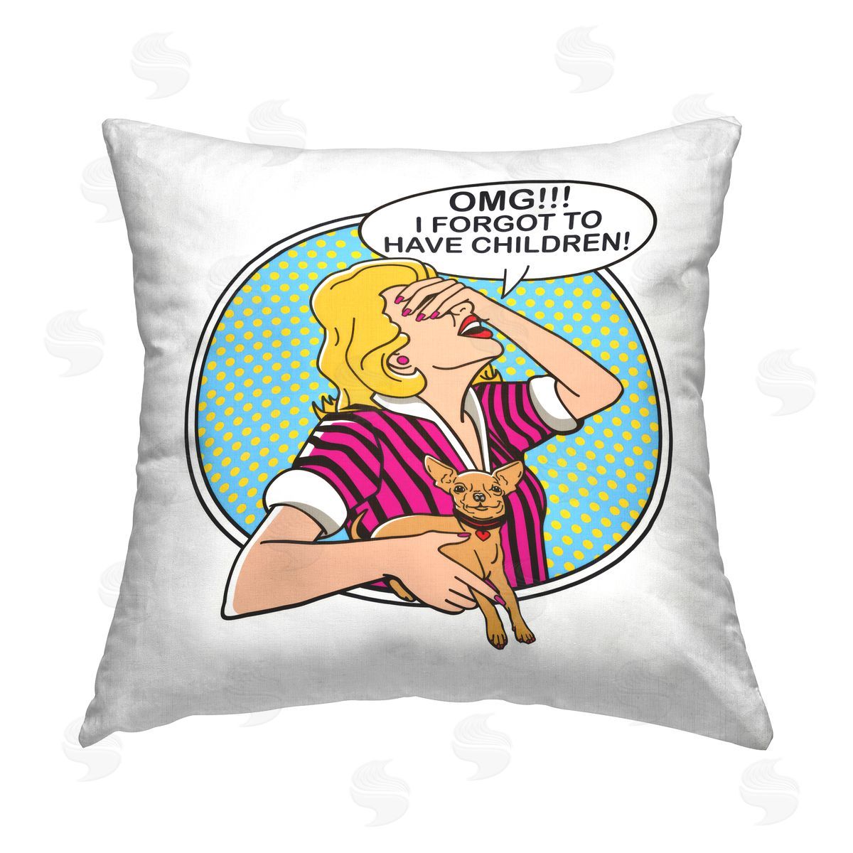 Dog Is Good Forgot To Have Children Printed Plush Polyester Throw Pillow
