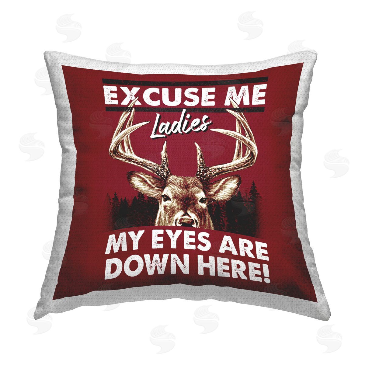 Jedco Brands Inc. Eyes Are Down Here Outdoor Quick-Dry Polyester Printed Throw Pillow