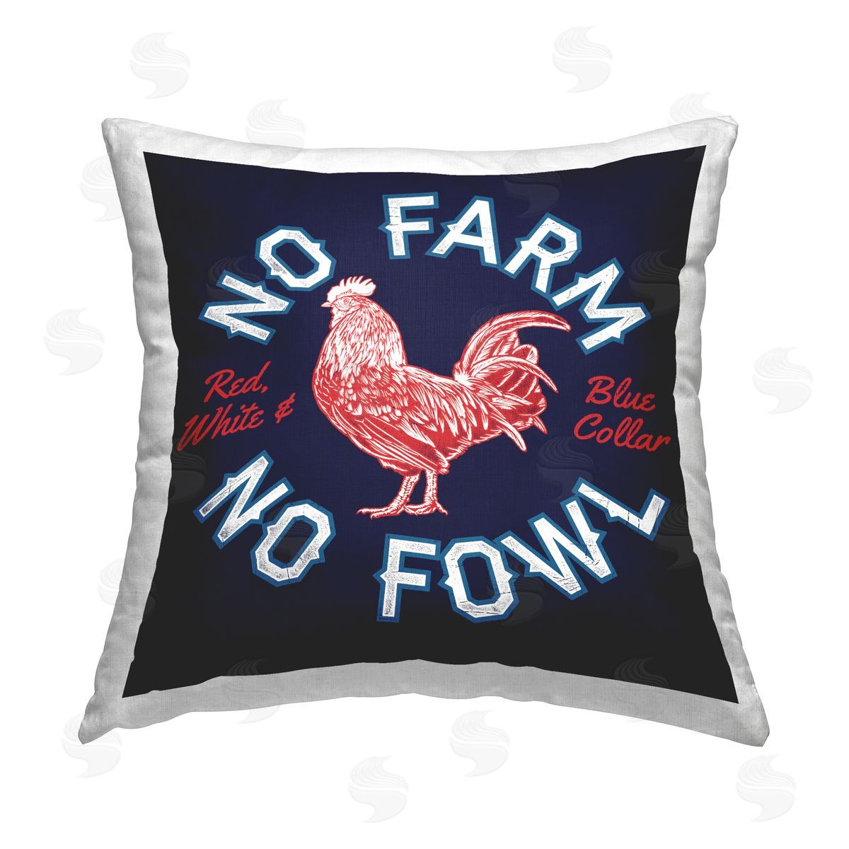Jedco Brands Inc. No Farm or Fowl Printed Plush Polyester Throw Pillow